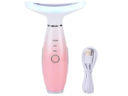 Massageador De Levantamento De Pescoço Bestvite 1 99 Três Modos Para Melhorar A Absorção Da Pele Anti Rugas Remover Linhas Finas Rosa
