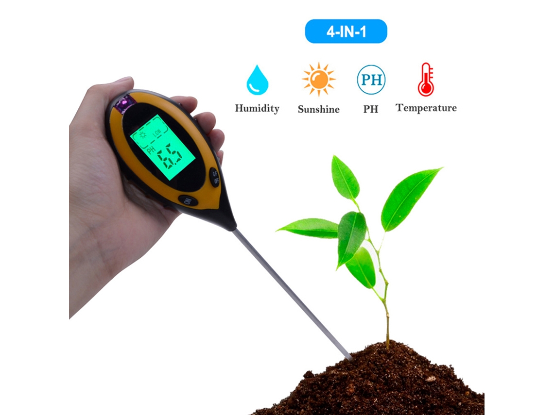 Medidor De Ph E Umidade Do Solo 4 Em 1 Para Jardins Gramados Aquaforge