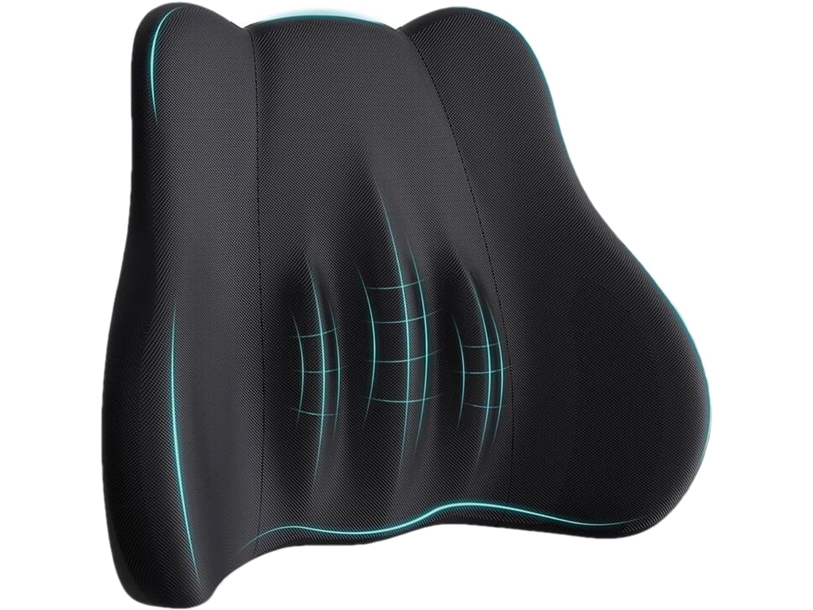 Almofada de Apoio Lombar, Espuma Viscoelástica Respirável, Conforto para Idosos, Estudantes e CHABERLU