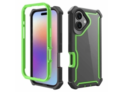Capa Para Iphone 17 Em Tpu Pc À Prova De Choque - Preto/verde