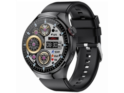 Smartwatch redondo TK26 com tela AMOLED, detecção de órgãos, monitoramento de saúde, chamadas Bluetooth e pulseira de silicone. Ly Ebike