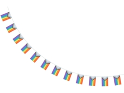 Bandeira do Arco íris Feita de Poliéster com Cores Vibrantes, para Festas do Orgulho Lgbtqia+ e Decoração de CHABERLU