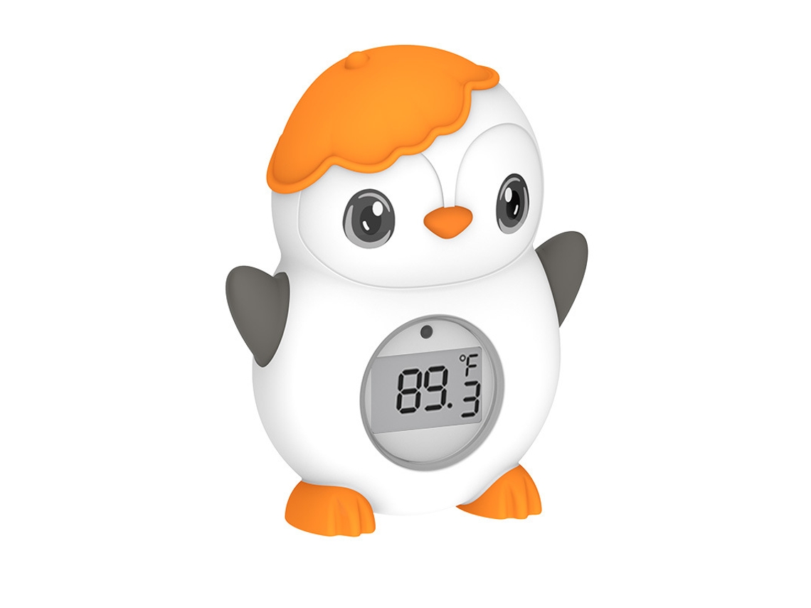 Termômetro Digital Em Formato De Pinguim Termômetro De Água Para Banho De Bebê Lcd Branco