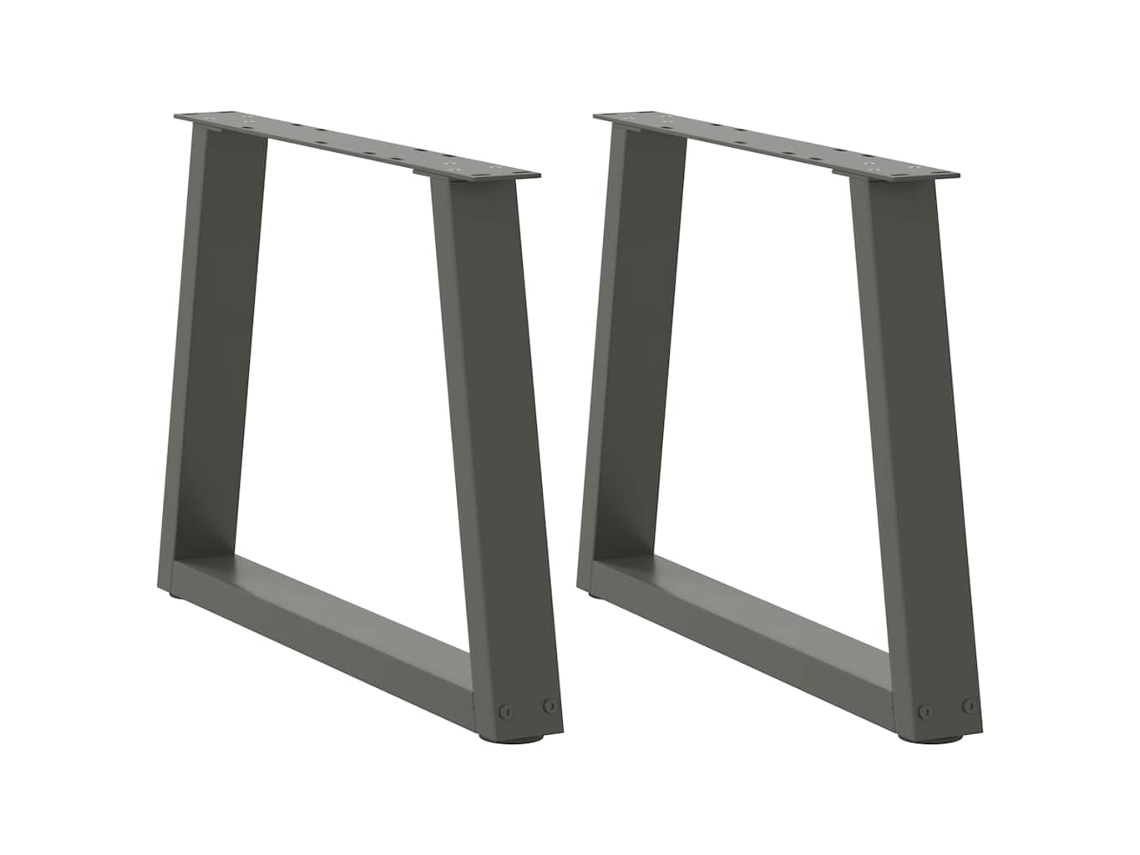 Vidaxl Pés Para Mesa De Centro Em Forma De V, 2 Peças, Antracite, 50x (42-43,3) Cm, Aço