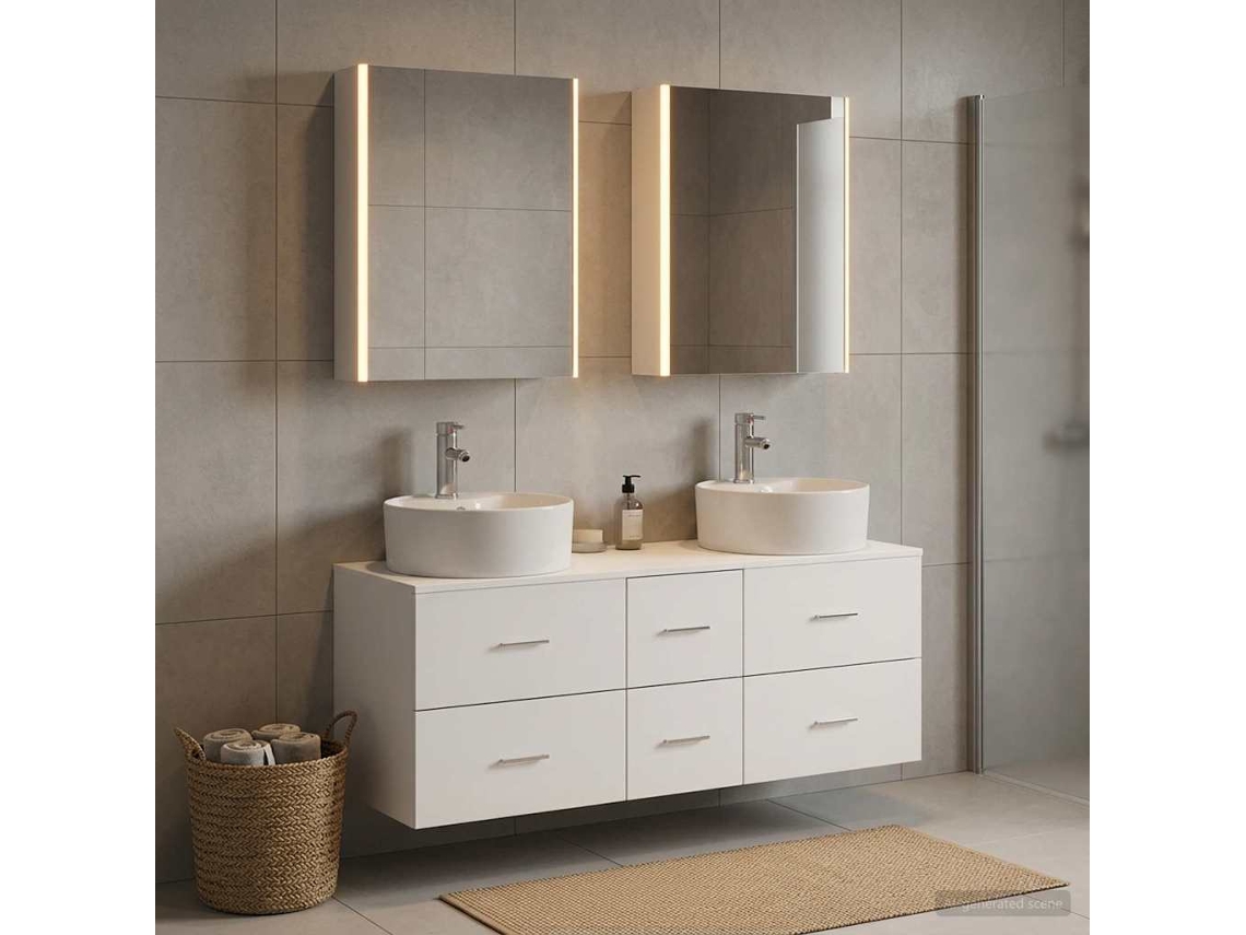 Vidaxl Conjunto De Móveis Para Banheiro 5 Pcs Branco