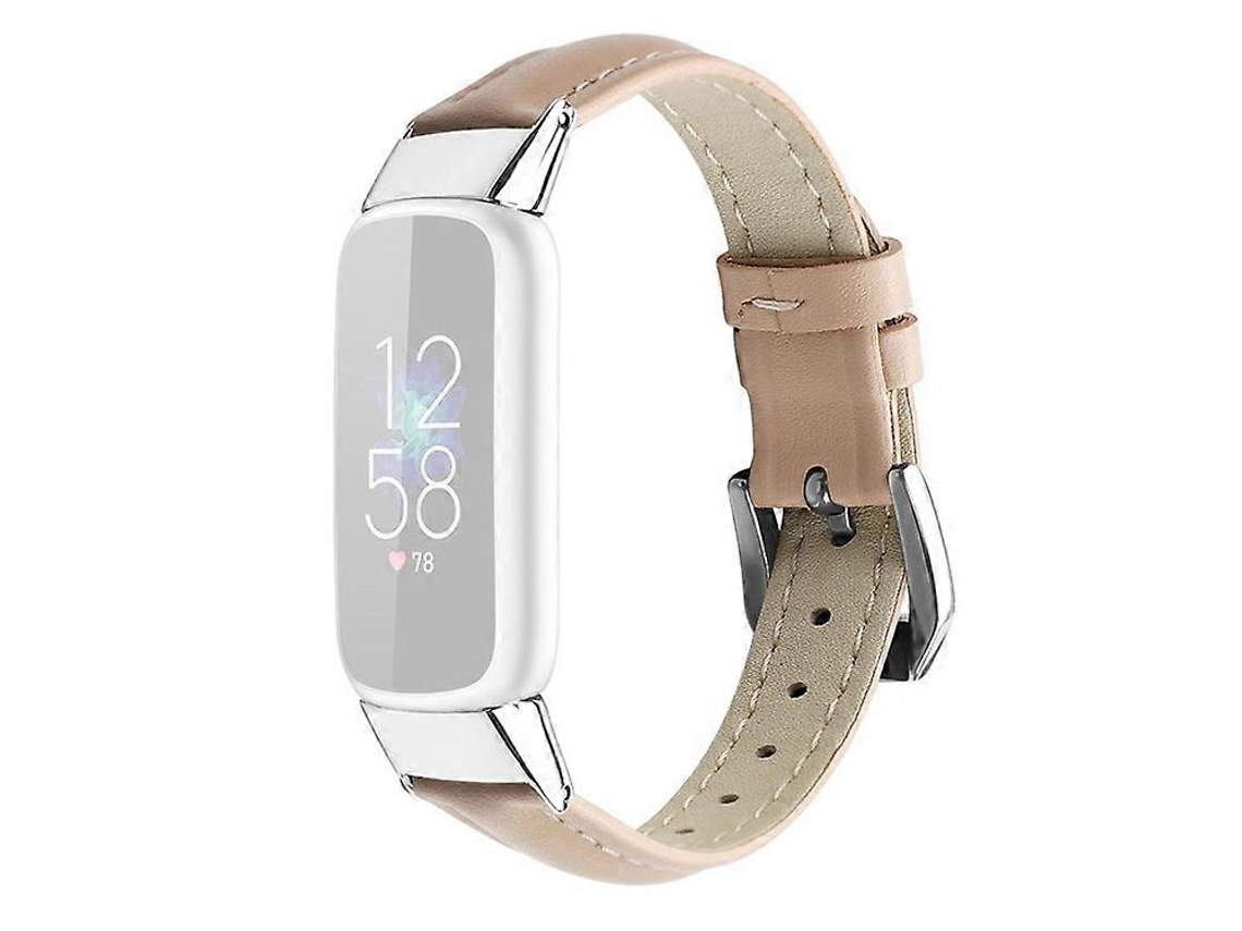 Pulseira de substituição para relógio inteligente em couro legítimo, tamanho P, compatível com Fitbit Luxe/Fitbit Luxe Special Edition Ly Ebike