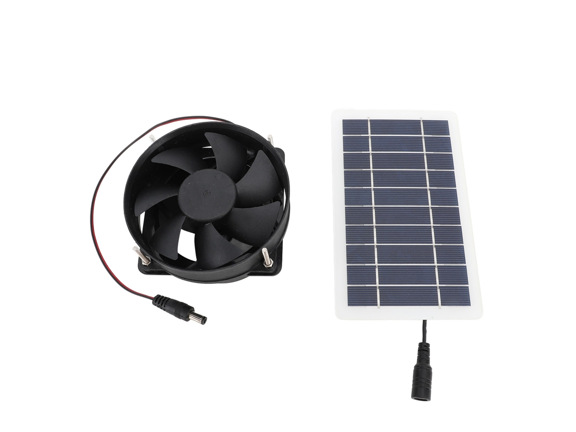 Ventilador Solar 10w Silencioso Painel Monocristalino Portátil