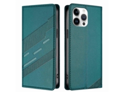 Capa De Couro Com Suporte E Estampa Estilo Punk Para Iphone 13 Pro Max De 6,7 Polegadas