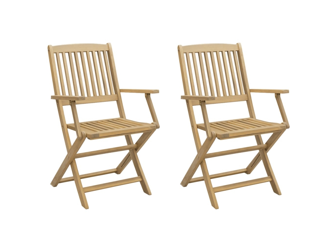 Folding Chair, Folding Chairs Vidaxl Marrom Madeira De Acácia (n/a)