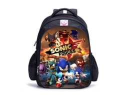 Mochila Sonic para Crianças, Mochila Escolar Compatível com Marcas Britânicas B M BRILVIBERA