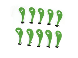 10 Capas De Cabeça De Ferro De Golfe Com Zíper Conjunto Protector Para Maioria Dos Clubes Verde Branco