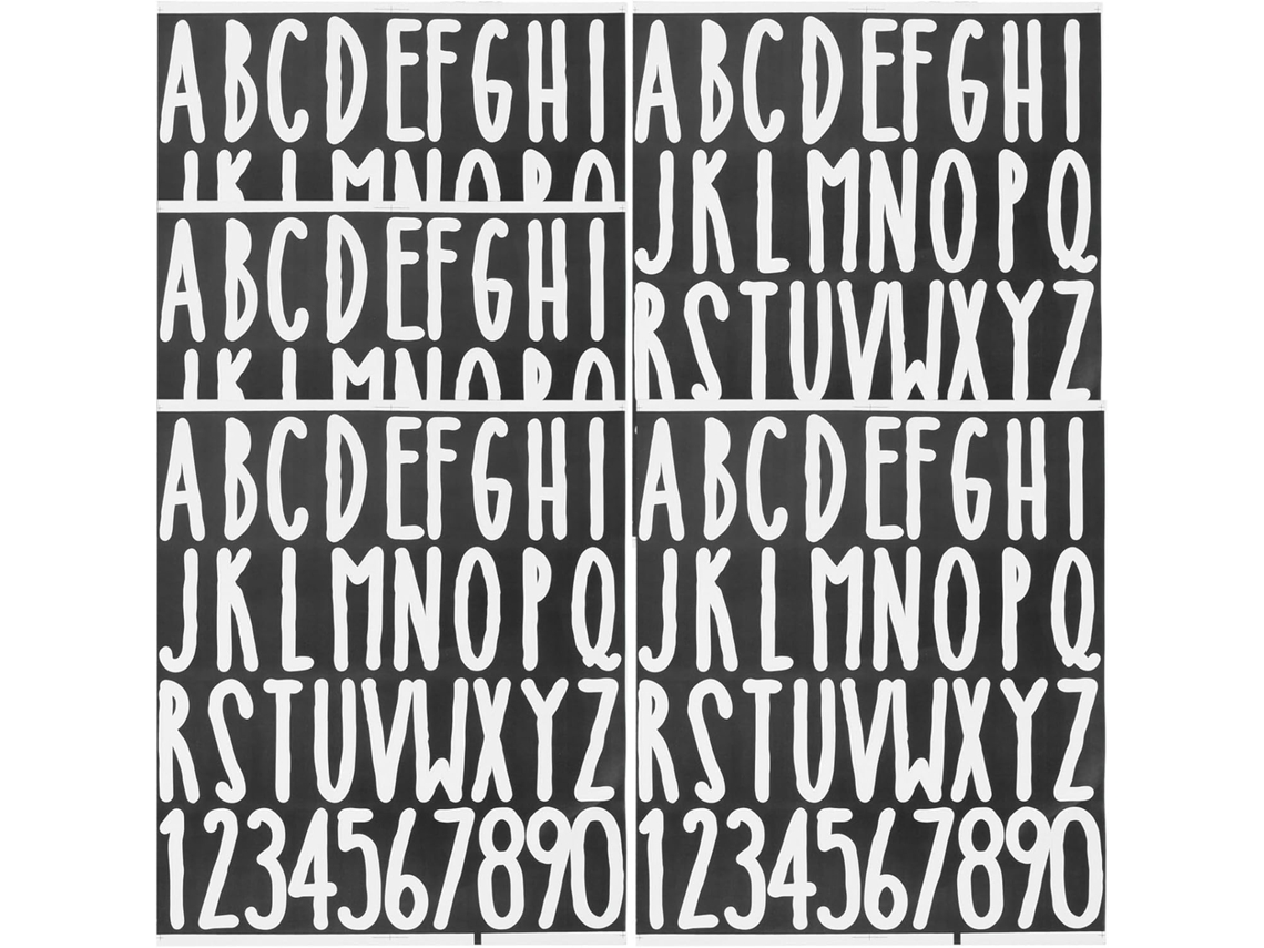 Bestyash 5-folhas De Adesivos Impermeáveis Autoadesivos Em Pvc Números E Letras Do Alfabeto Caixa Correio Uso