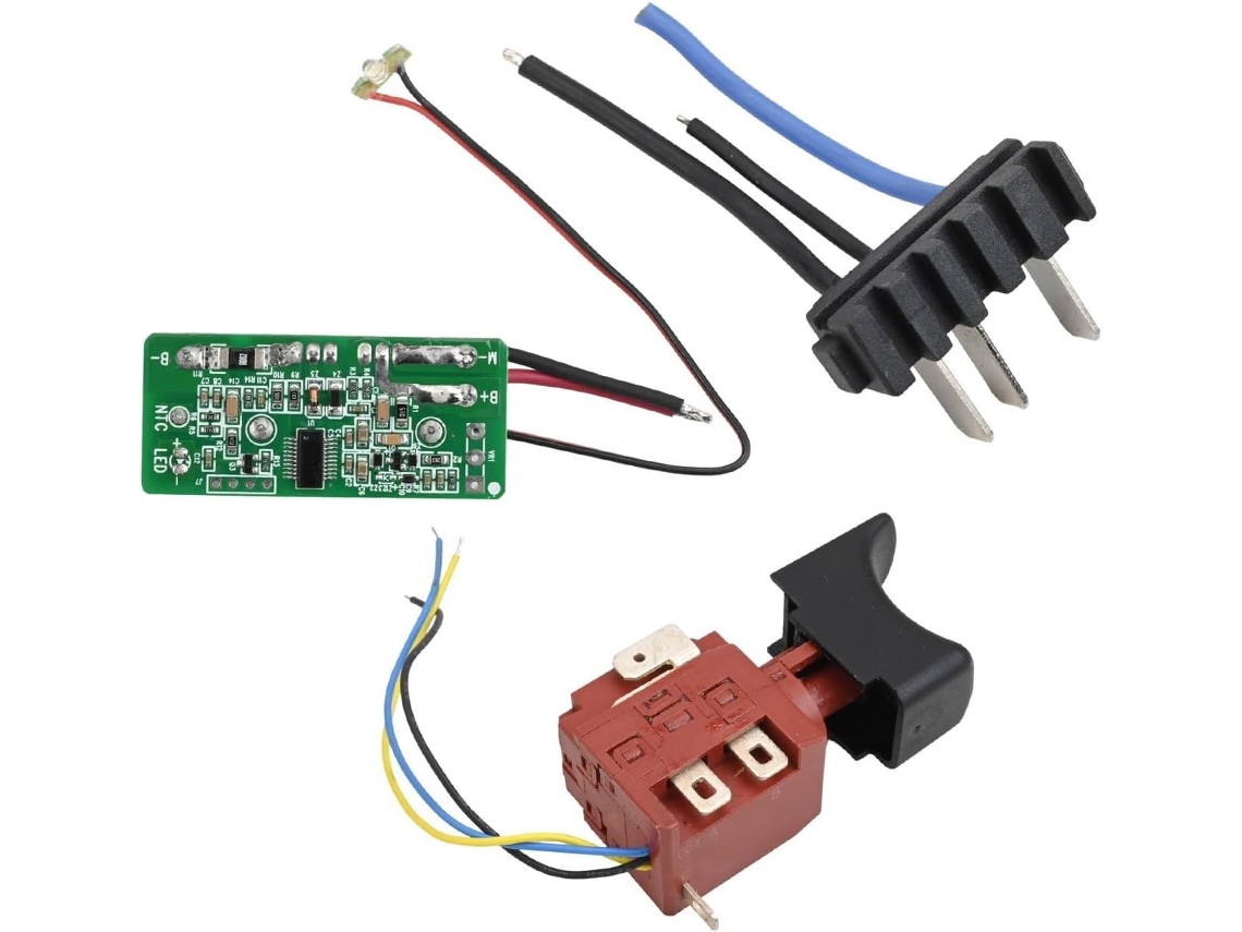 Interruptor Para Furadeira Elétrica, Da Placa De Controle E Conector,
