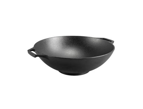 Wok - Lodge - 35,5 Cm - Fonte Pré-tratada - Poignées Confortáveis - Todos Os Tipos De Fogão Compatíveis
