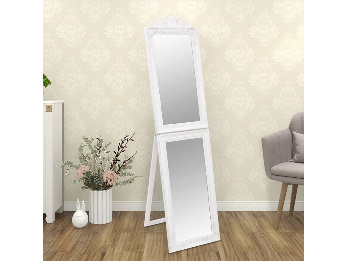 Vidaxl Espelho De Pé 40x160 Cm Branco