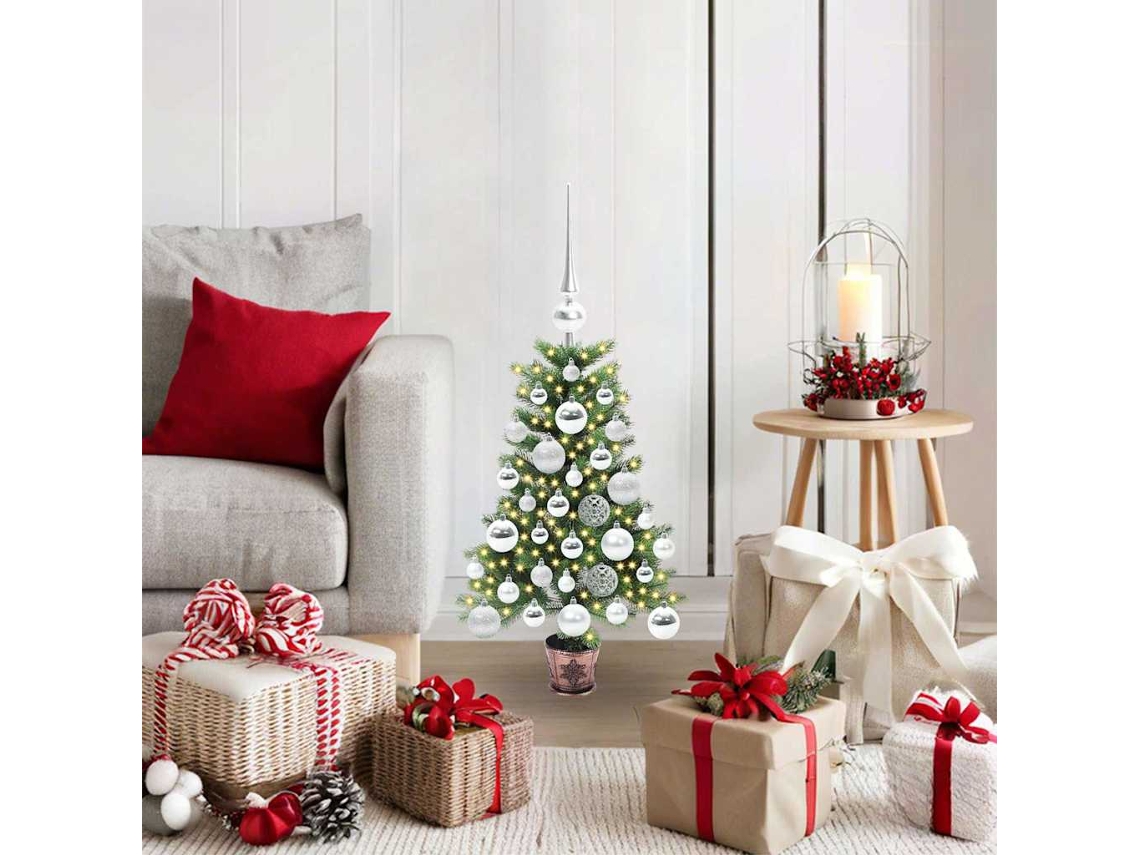 Vidaxl Árvore De Natal Com 150 Leds Com Suporte Verde 65 Cm Pe