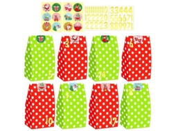 Conjunto De 24 Sacolas De Natal, Sacolas Para Presentes De Natal Nostalgia88