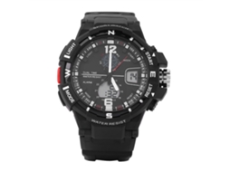 Reloj Deportivo Digital Hombre Impermeable Con Doble Pantalla Pulsera De Goma Negro