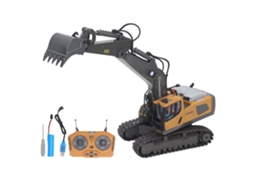 Ats brinquedo Escavadeira Rc 2.4g Rotatsiva com Luzes e Música, Tratsor de Construção de Liga Funcional Completo