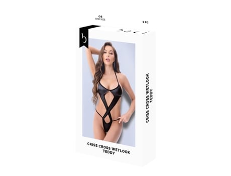 Body Baci Lingerie Preto Tamanho Único