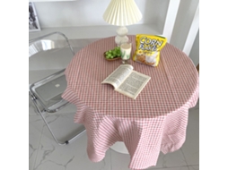 Pano de Mesa Xadrez de Linho e Algodão 150x150cm