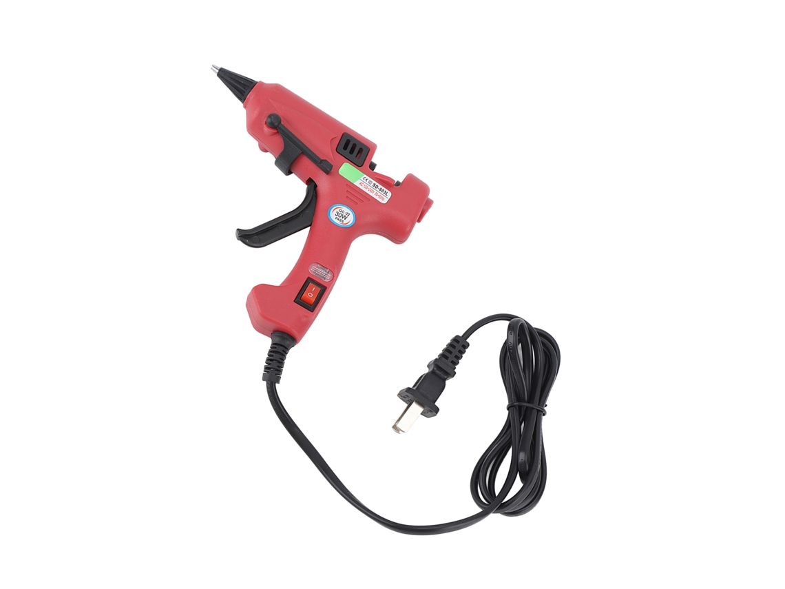 Pistola de cola quente (30 W de aquecimento rápido, ampla voltagem 100-240 V padrão americano)