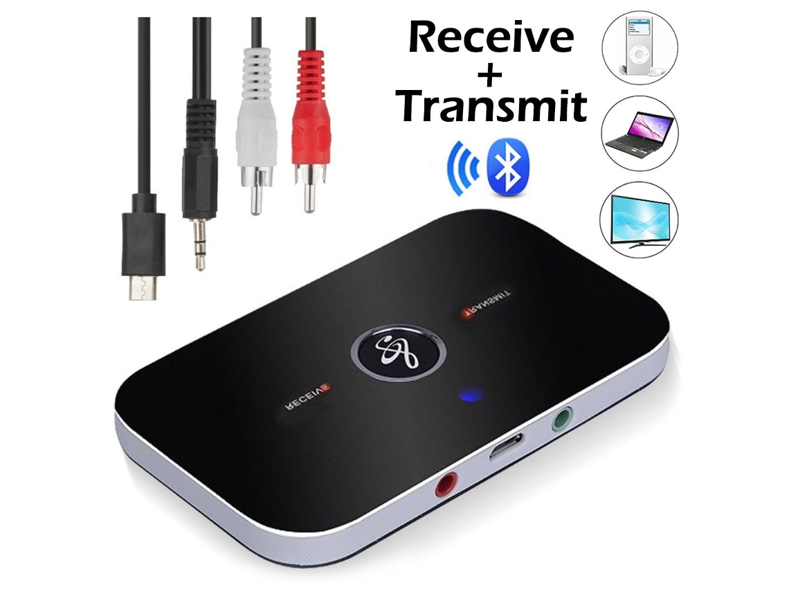 Transmissor E Recetor 2 Em 1 Compatível Com Bluetooth 5.0 Com Entrada Aux De 3,5 Mm Para Áudio Nítido. Adaptador De Áudio Sem Fios.