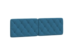 Travesseiro de Cabeça 160 cm Veludo Azul MAISON EXCLUSIVO