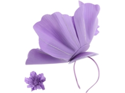 Tiara Floral Para Casamentos, Fascinator Floral Grande Em Tecido Roxo, Acessório De Cabeça Para Festas E