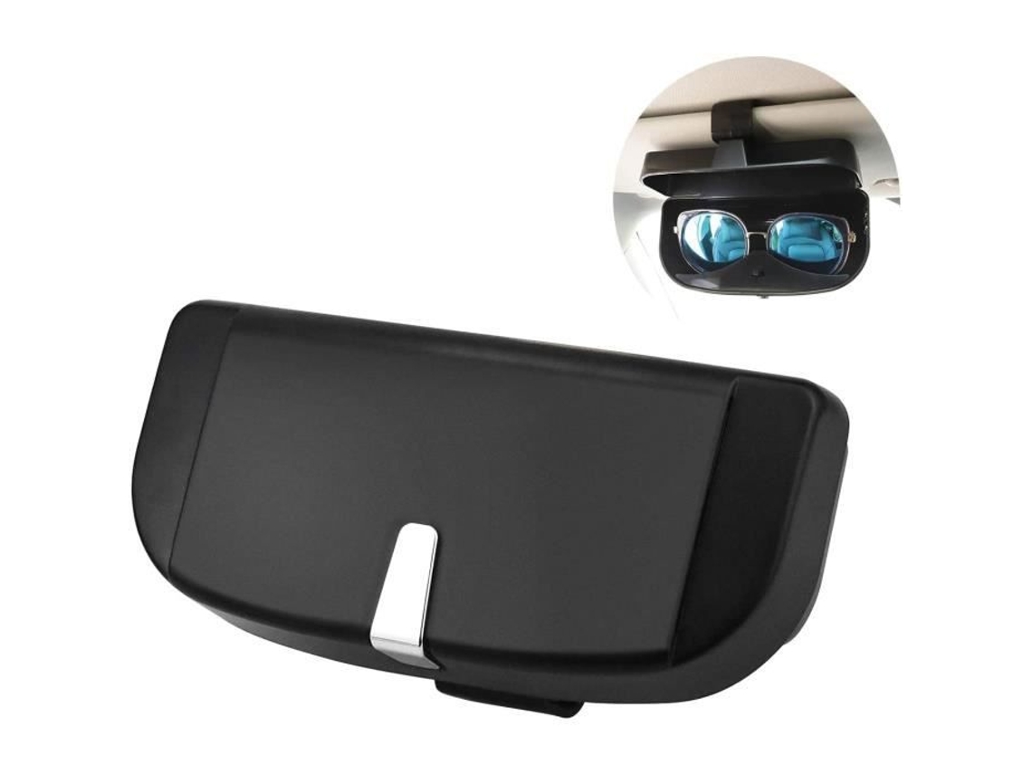 Estojo Universal para Óculos de Carro, Suporte Multifuncional de Carro com Fecho Magnético e Compartimento para Cartão AQUAFORGE