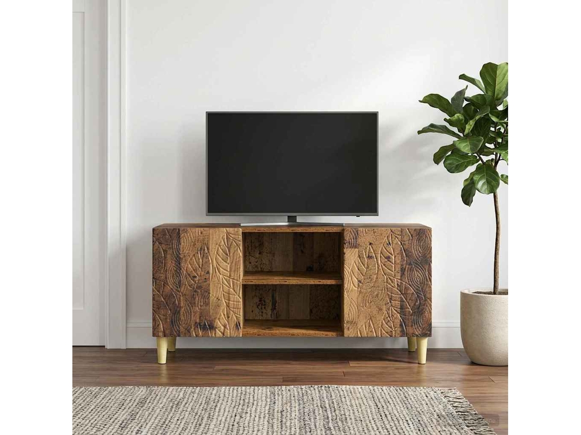 Vidaxl Gabinete Para Tv 102 X 34,5 X 50 Cm Madeira Antiga