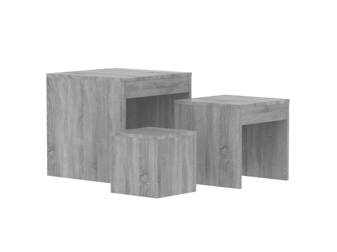 Nesting Table, Nesting Tables Vidaxl Cinzeto Madeira Processada (n/a)