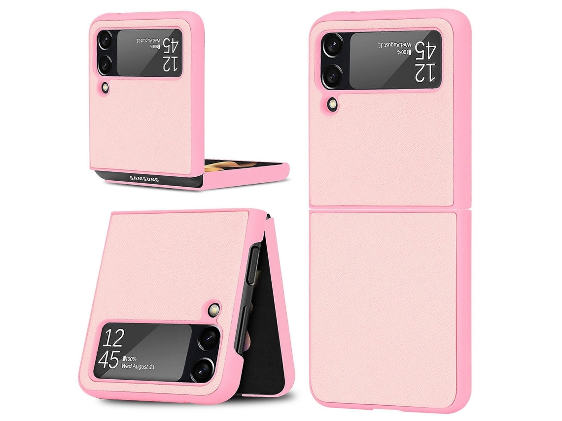 Capa Para Samsung Galaxy Z Flip3 5g Com Textura Cruzada