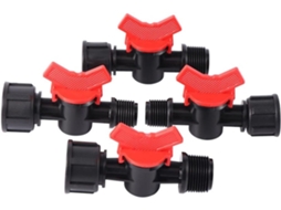 Adaptador de Mangueira Jardim com Válvula Microesfera 1/2 polegada para 1/4, S/MARCA