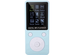 Reprodutor de música portátil MP4/MP3 para crianças e uso externo (azul)