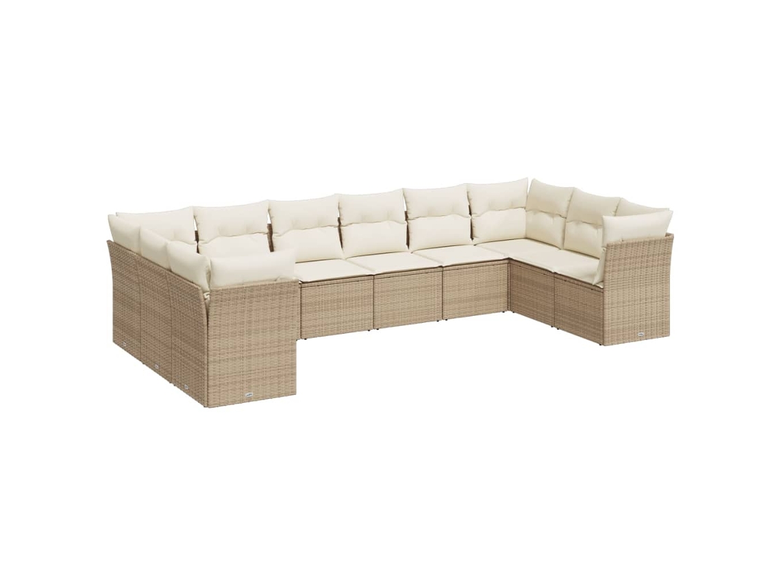 Garden Sofa Set, Garden Sofa Sets Vidaxl Bege Rattan / Vime (n/a)