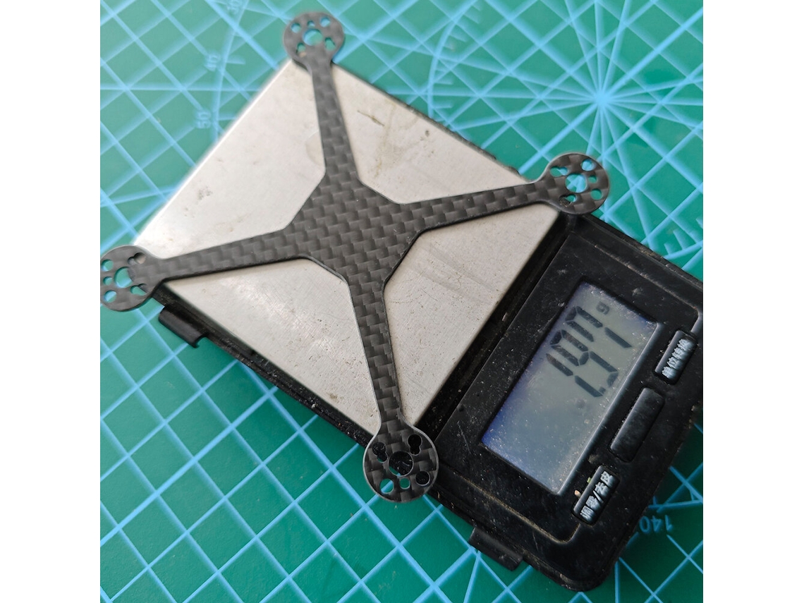 Placa de Base Reforçada Preta para Drone de Corrida Fpv Mobula8 Rc MDUG