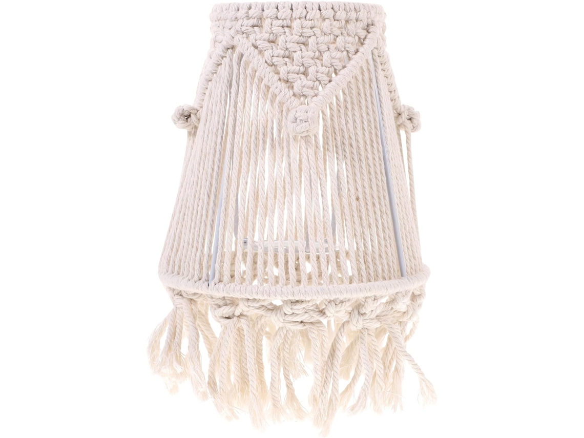Abajur de Mesa Pequeno Decorativo em Estilo Boêmio, Feito À Mão com Corda de Algodão, Ideal para Quarto e Escritório. SFUSHOS