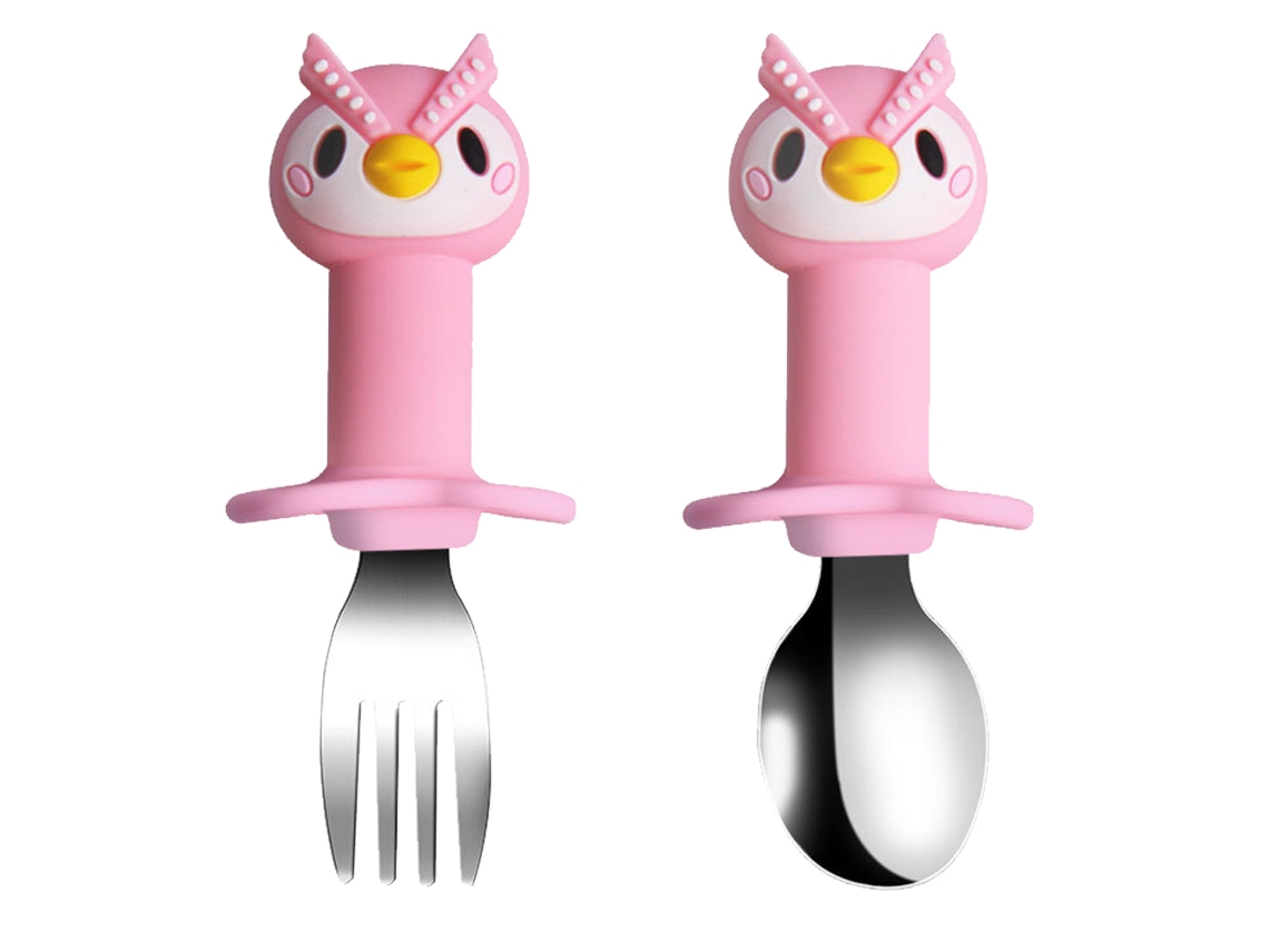 Conjunto de Utensílios para Bebês Colher e Garfo de Aço Inoxidável NEVEANCE