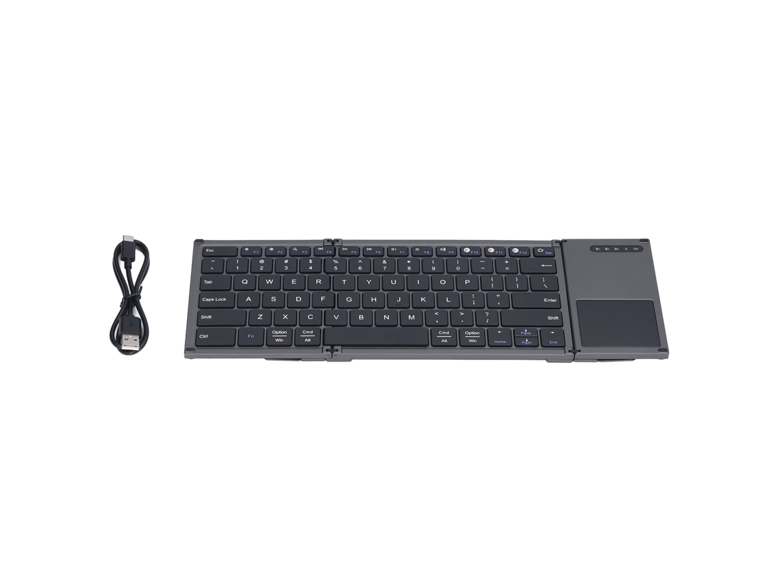 Teclado Sem Fio Bluetooth Plegável LAXISCREED (78 Teclas com Touchpad, Portátil e Ultra fino)