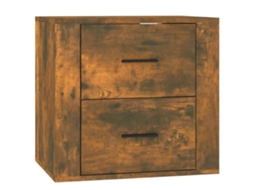 Wall-mounted Bedside Cabinet, Wall-mounted Bedside Cabinets Vidaxl Marrom Madeira Processada (n/a)