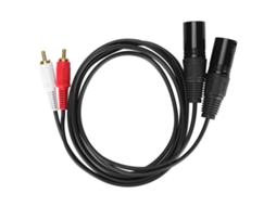 Cabo Lurelia XLR macho/RCA fêmea, para microfones, mesa de mixagem, amplificadores e caixas de som ativas.
