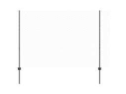 Conjunto 1 Painel De Cerca Vidaxl Cinzento Aço (50 X 1,5 M)