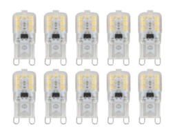 Lurelia Pacote com 10 Lâmpadas LED G9 3w AC220-240v, Reguláveis