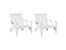 Garden Adirondack Chair, Garden Adirondack Chairs Vidaxl Branco Madeira De Pinho (n/a)