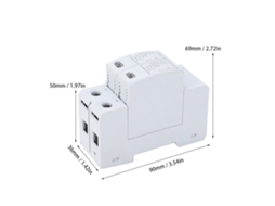 Laxiscreed Dispositivo De Proteção Contra Surtos 2p+pc Para Montagem Em Guia De 35mm