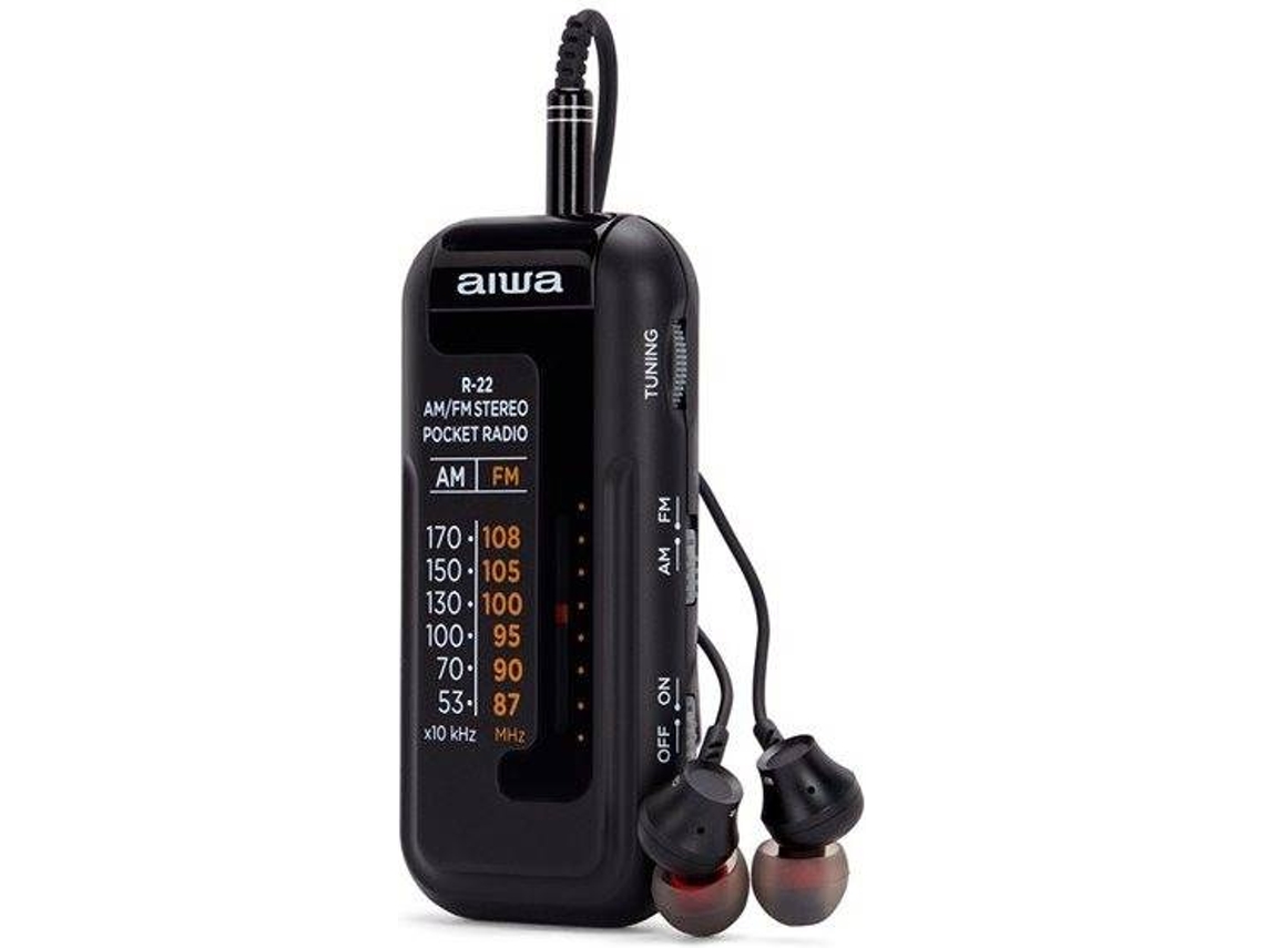 Mini Rádio De Bolso AIWA R-22Bk