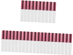 Conjunto De 30 Tubos De Brilho Labial Transparentes Para Viagem Com Pincel, Na Cor Vermelha.