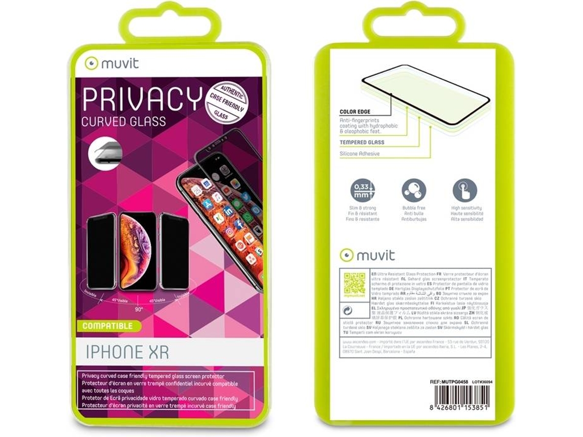 Pelicula de Vidro MUVIT iPhone XR
