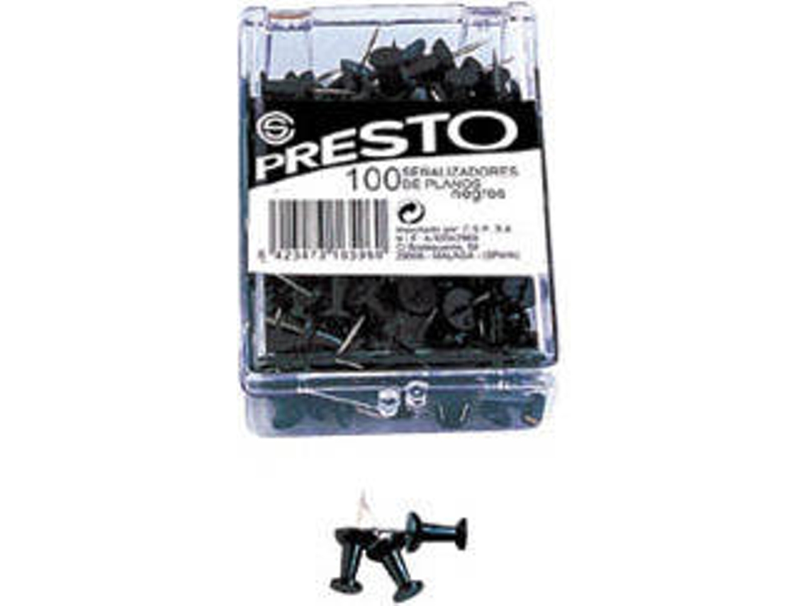 Pioneses PRESTO Preto (100 un)